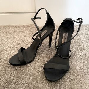 Black strappy heels